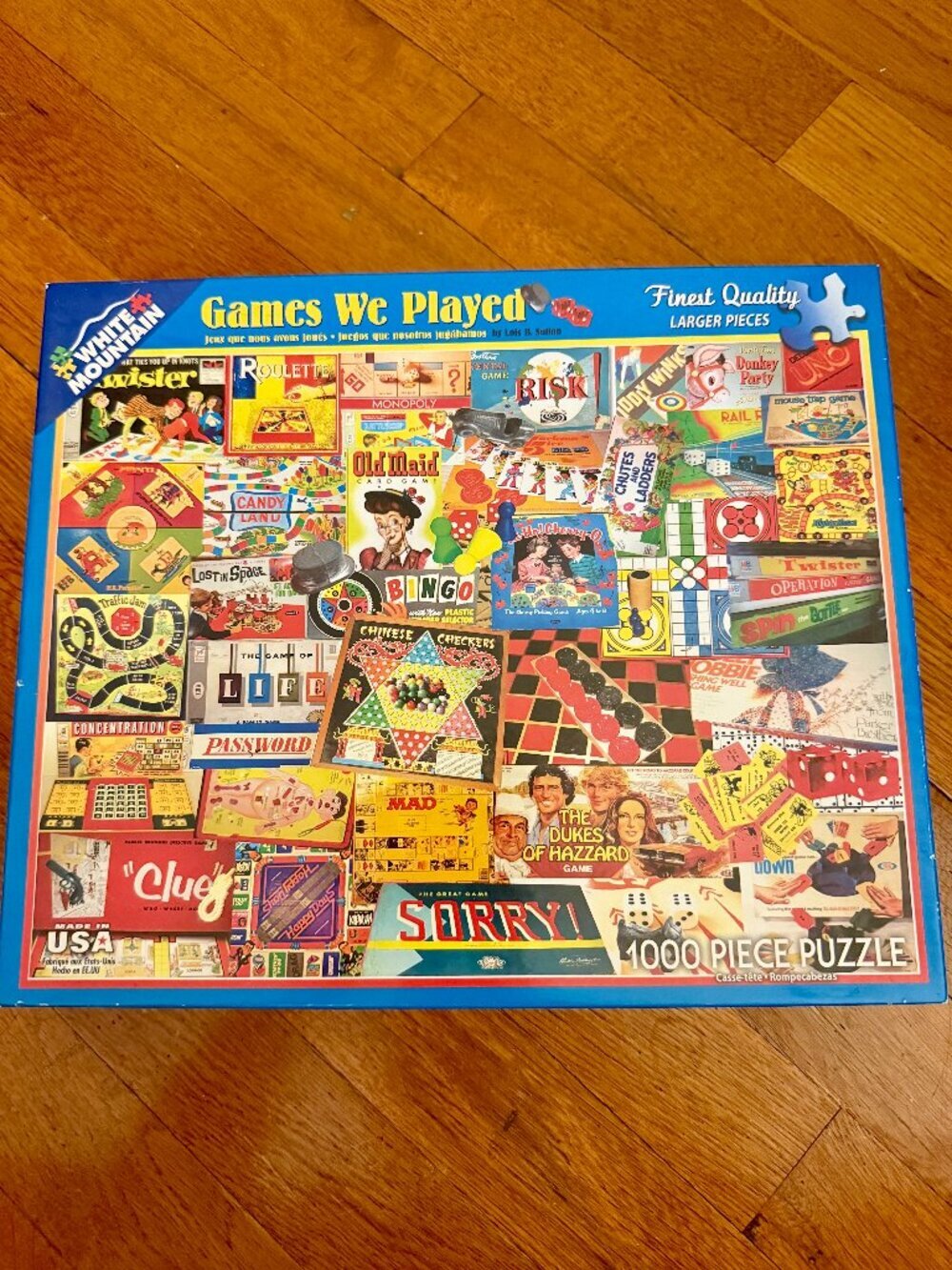 White Mountain Games We Played 1000 Piece Jigsaw Puzzle Vintage Board Games